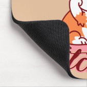 Funny Corgi Hund Middle Finger holt das Mousepad (Ecke)