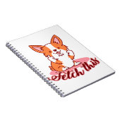 Funny Corgi Hund Middle Finger holt das Notizblock (Rechte Seite)