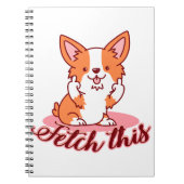 Funny Corgi Hund Middle Finger holt das Notizblock (Vorderseite)