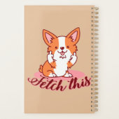 Funny Corgi Hund Middle Finger holt das Planer (Rückseite)