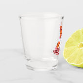 Funny Corgi Hund Middle Finger holt das Schnapsglas (Links)