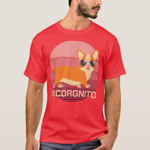 Funny Corgi Hund mit Sonnenbrille Retro Vintag -10 T-Shirt