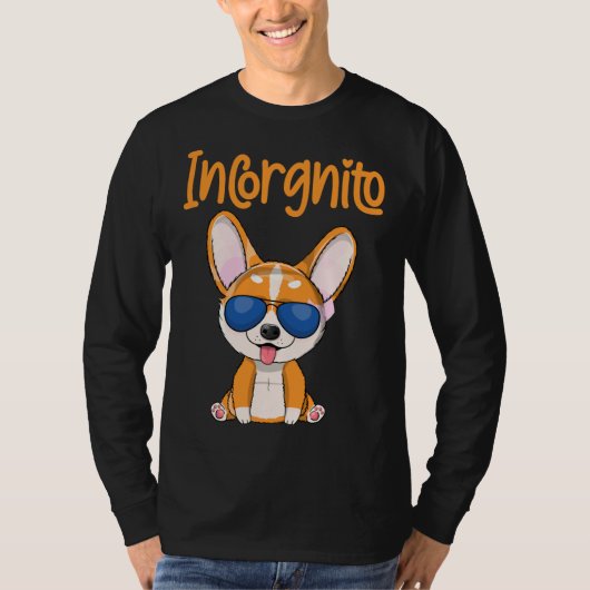 Funny Corgi Incorgnito Dog T-Shirt (Vorderseite)