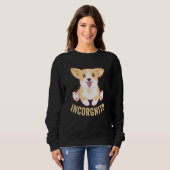 Funny Corgi Incorgnito Welsh Face Dog Pub Sweatshirt (Vorne ganz)