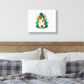 Funny Corgi Lover Kleeblatt Happy St Patricks Day Leinwanddruck (Insitu (Schlafzimmer))