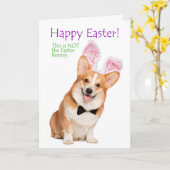 Funny Corgi Osterkarte Karte (Gelbe Blume)