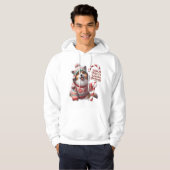 Funny Corgi/Pomeranian Dog in Sweater: "Snow Way!" Hoodie (Vorne ganz)