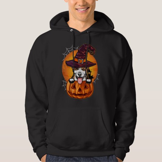 Funny Corgi Pumpkin Halloween Hoodie (Vorderseite)