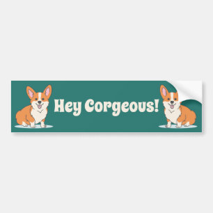 Funny Corgi Puppy Autoaufkleber