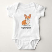 Funny Corgi Puppy Baby Strampler (Vorderseite)
