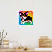 Funny Corgi Puppy Dog Poster (Küche)