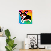 Funny Corgi Puppy Dog Poster (Heimbüro)