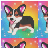 Funny Corgi Puppy Dog Stoff (Nahaufnahme)