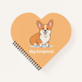 Funny Corgi Puppy - Hey Corgeous Notizblock (Vorderseite)