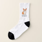 Funny Corgi Puppy - Hey Corgeous Socken (Links - Außen)