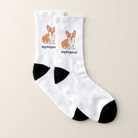 Funny Corgi Puppy - Hey Corgeous Socken (Paar)
