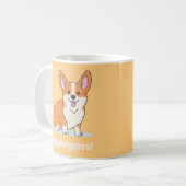 Funny Corgi Puppy Kaffeetasse (Vorderseite Links)