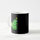 Funny Corgi Pushing Christmas Tree Xmas Dog Mom  Kaffeetasse (Vorderseite Links)