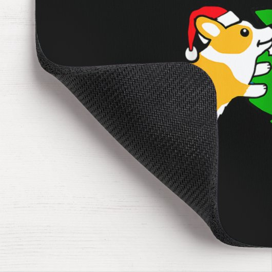 Funny Corgi Pushing Christmas Tree Xmas Dog Mom  Mousepad (Ecke)