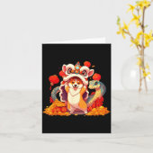 Funny Corgi Snake Chinese New Year 2025 Womens Men Karte (Gelbe Blume)