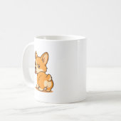Funny Corgi Tasse | Niedlicher und spielerischer T (Vorderseite Links)