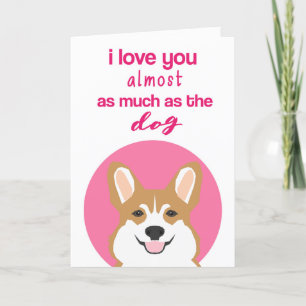 Funny Corgi Valentine's Day Card Feiertagskarte
