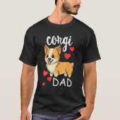 Funny Corgi Vater Vathers Day Dog Pet T-Shirt (Vorderseite)
