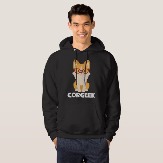Funny Corgi Vater Welpe Hund Lover Geschenk Niedli Hoodie (Vorne ganz)