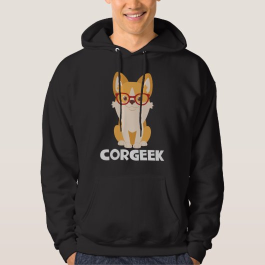 Funny Corgi Vater Welpe Hund Lover Geschenk Niedli Hoodie (Vorderseite)