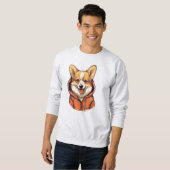 Funny Corgi Wearing Hoodie (Vorne ganz)