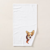 Funny Corgi Wearing Hoodie Badhandtuch Set (Handtuch)