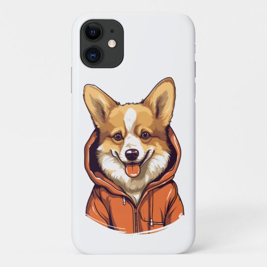 Funny Corgi Wearing Hoodie Case-Mate iPhone Hülle (Rückseite)