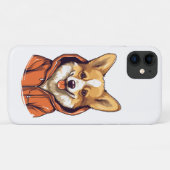 Funny Corgi Wearing Hoodie Case-Mate iPhone Hülle (Rückseite (Horizontal))