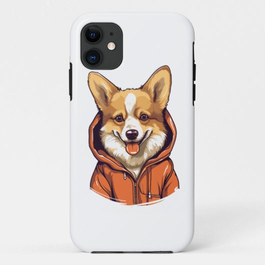 Funny Corgi Wearing Hoodie Case-Mate iPhone Hülle (Rückseite)