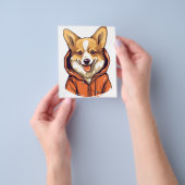 Funny Corgi Wearing Hoodie Flyer (Gruppe)