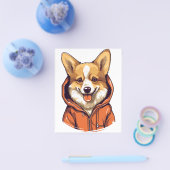 Funny Corgi Wearing Hoodie Flyer (Einzeln)