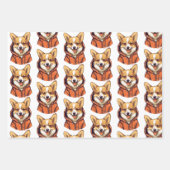 Funny Corgi Wearing Hoodie Geschenkpapier Set (Vorderseite 3)