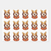 Funny Corgi Wearing Hoodie Geschenkpapier Set (Vorderseite 2)