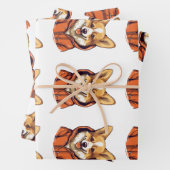Funny Corgi Wearing Hoodie Geschenkpapier Set (Beispiel)