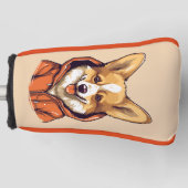 Funny Corgi Wearing Hoodie Golf Headcover (Vorderseite)