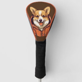 Funny Corgi Wearing Hoodie Golf Headcover