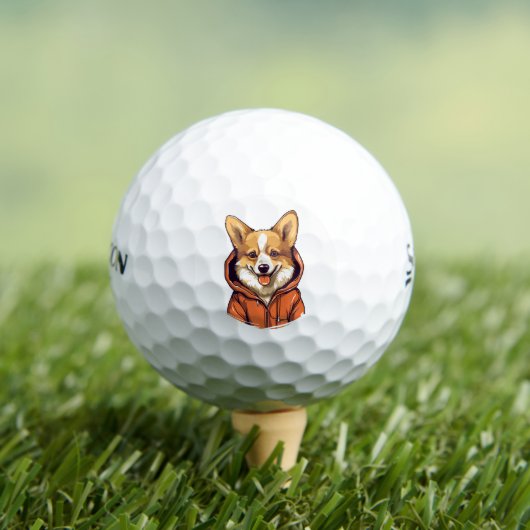 Funny Corgi Wearing Hoodie Golfball (Insitu T-Shirt)