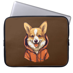 Funny Corgi Wearing Hoodie Laptopschutzhülle