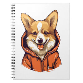 Funny Corgi Wearing Hoodie Notizblock