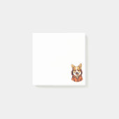 Funny Corgi Wearing Hoodie Post-it Klebezettel (Vorderseite)