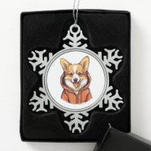 Funny Corgi Wearing Hoodie