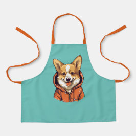 Funny Corgi Wearing Hoodie Schürze