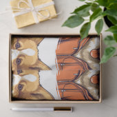 Funny Corgi Wearing Hoodie Seidenpapier (Geschenk)