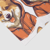 Funny Corgi Wearing Hoodie Seidenpapier (Ausschnitt)