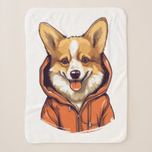 Funny Corgi Wearing Hoodie